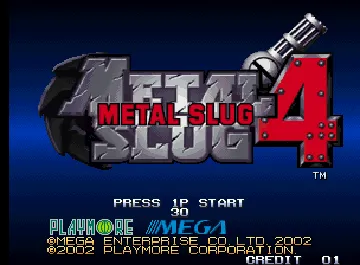 Metal Slug 4 screen shot title